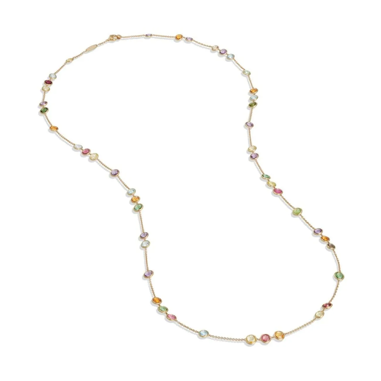 Jaipur Color Collection 18K Yellow Gold Mixed Gemstone Small Bead Long Necklace
