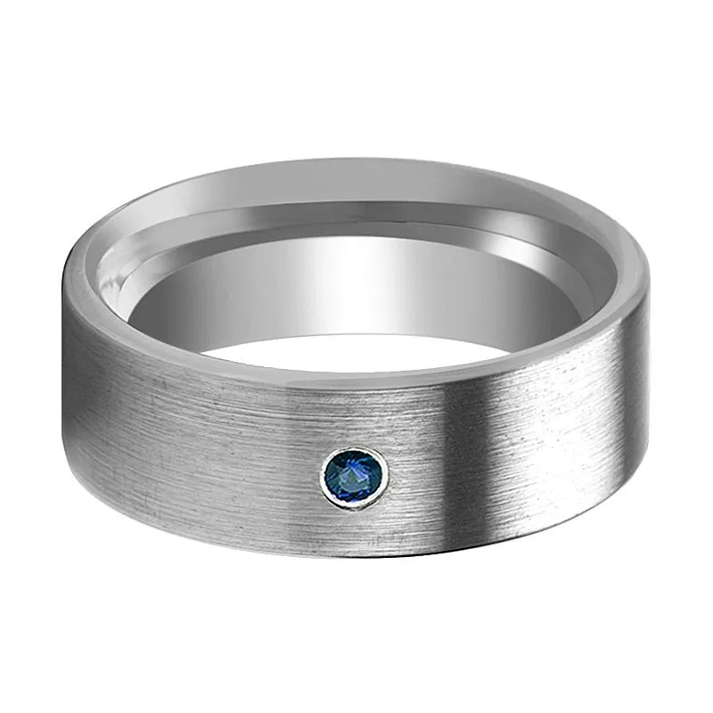 JAYCE | Tungsten Ring Blue Diamond