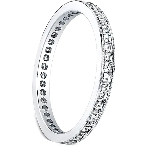 Jeff Cooper Square Baguette Diamond Wedding Band