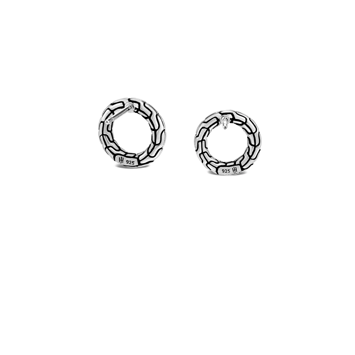 John Hardy Classic Chain Sterling Silver Circle Stud Earrings