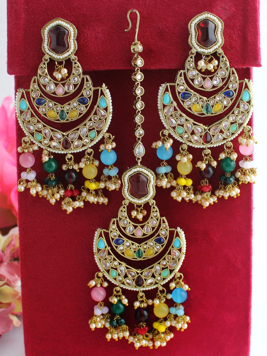 Kamya Earrings & Tikka