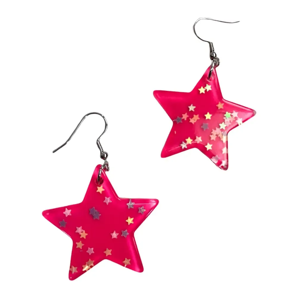 Kawaii Magic Star Earrings Handmade Acrylic Jewelry