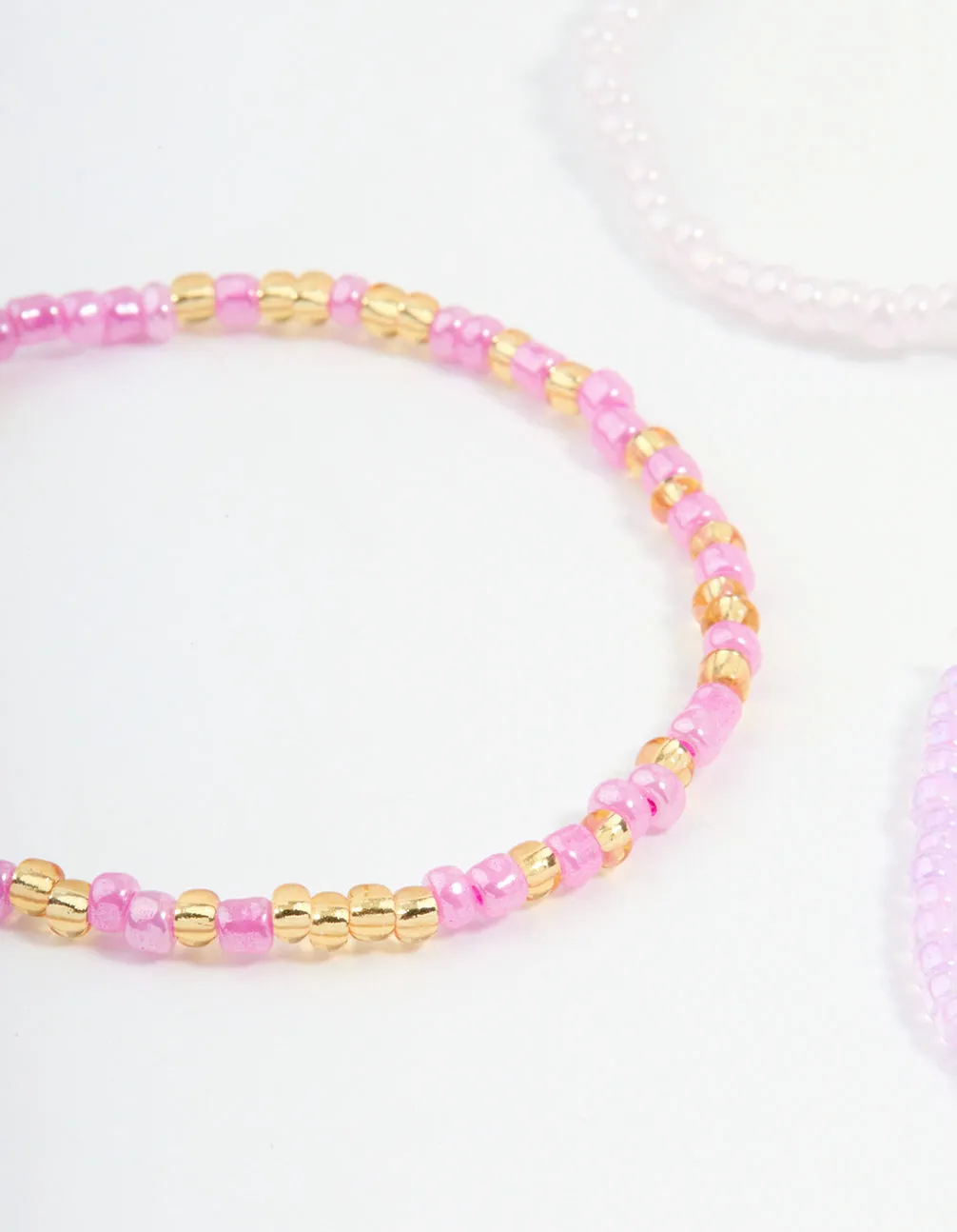 Kids Pastel & Vibrant Beaded Stretch Bracelets 9-Pack
