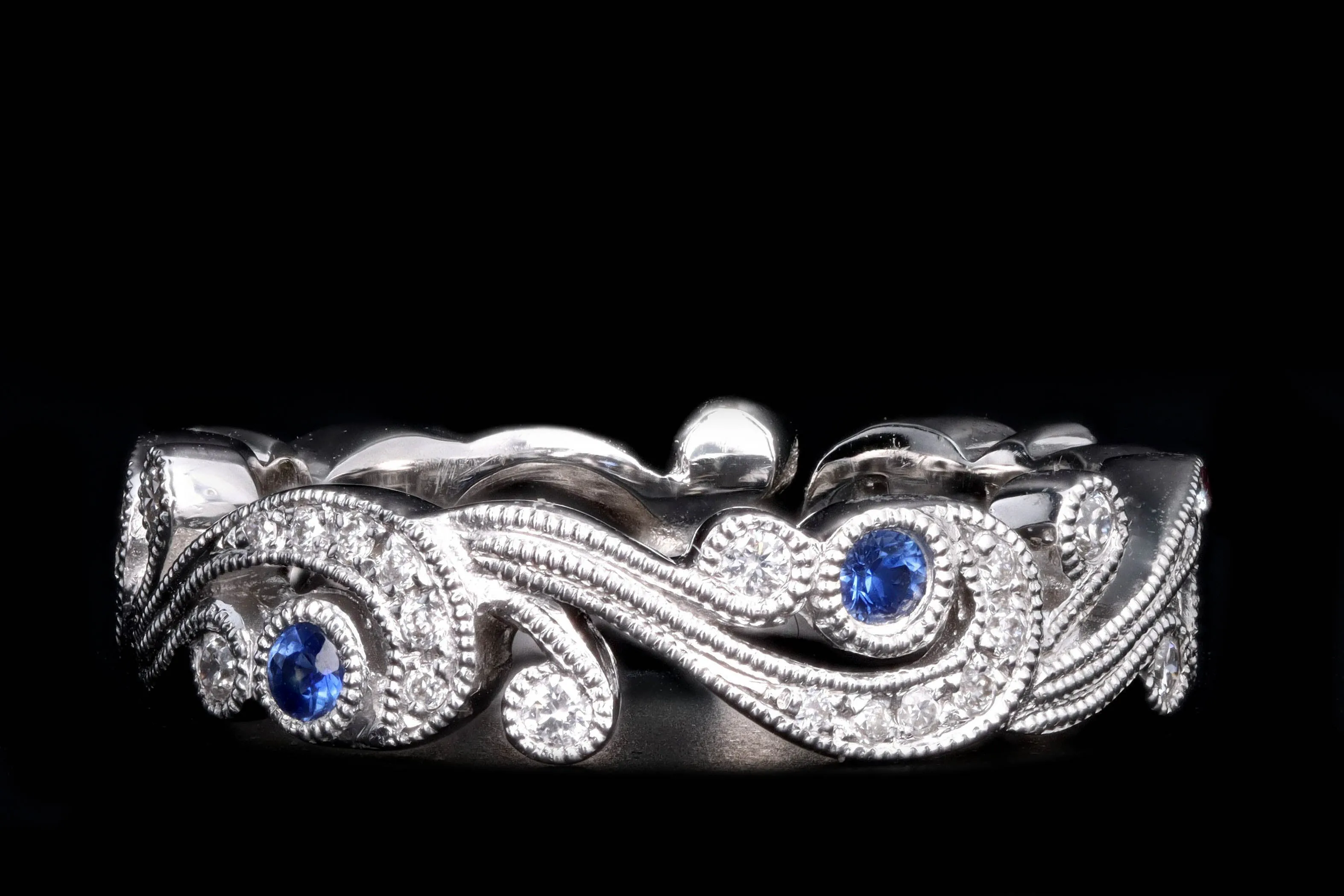 Kirk Kara 18K White Gold Diamond & Sapphire Eternity Band