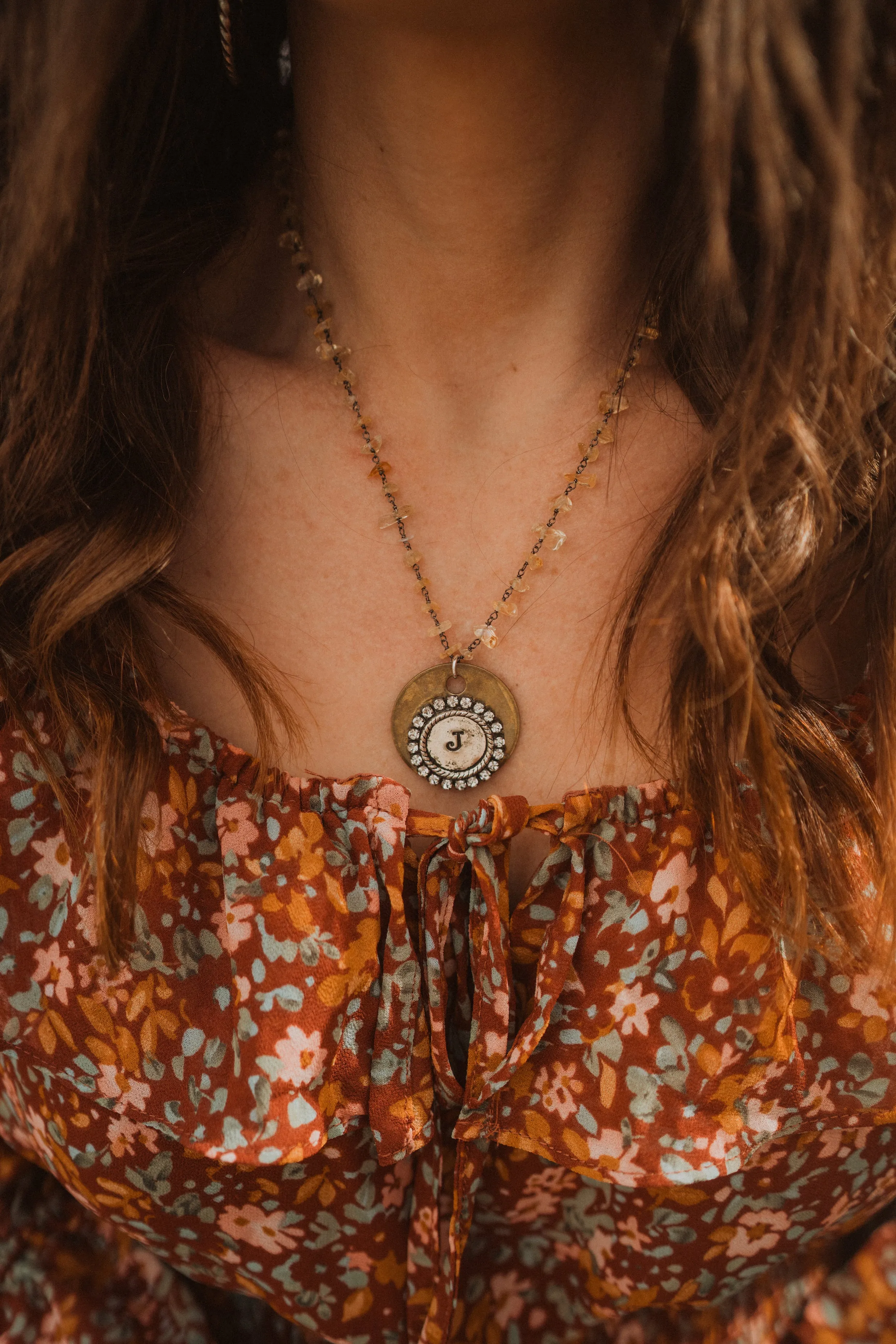 Large Initial Necklace | Chippy Chain - FINAL SALE