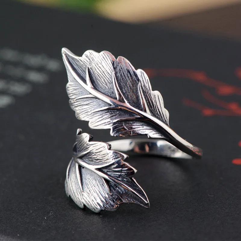 Leaf Open Rings
