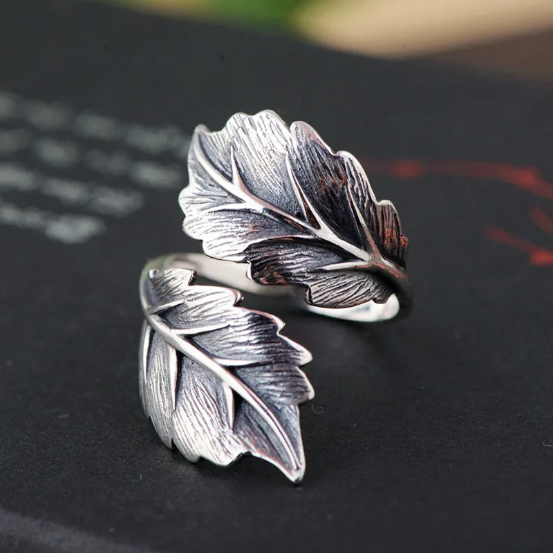 Leaf Open Rings