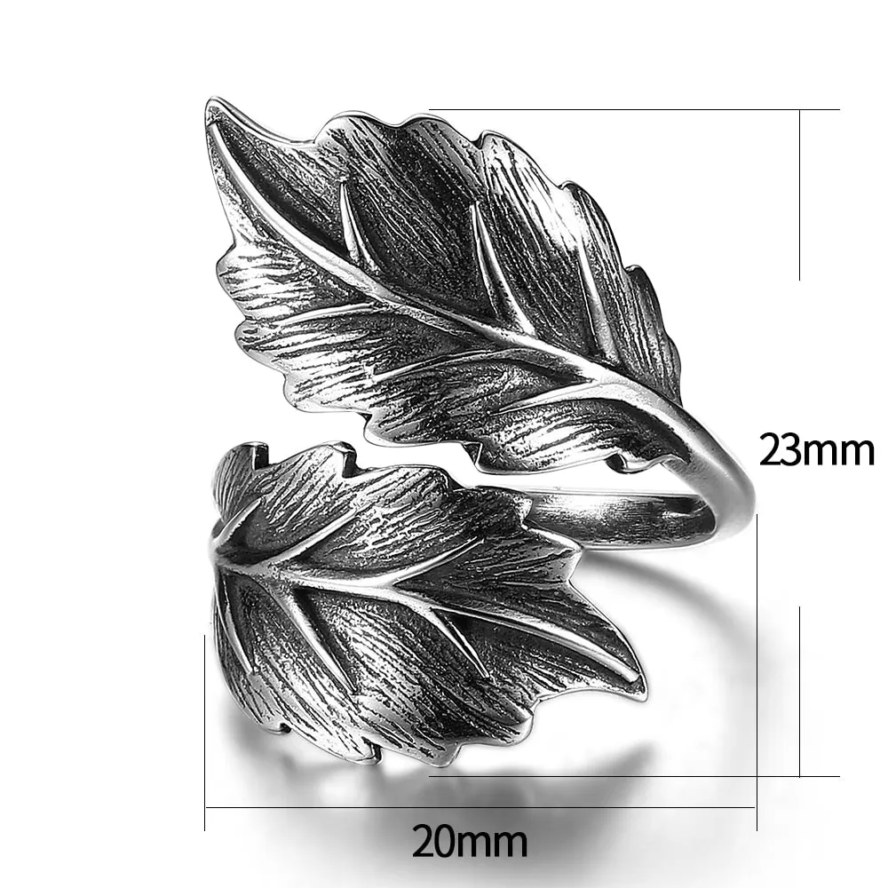 Leaf Open Rings