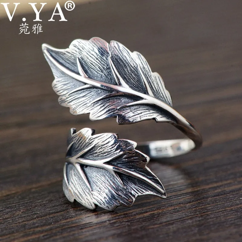 Leaf Open Rings