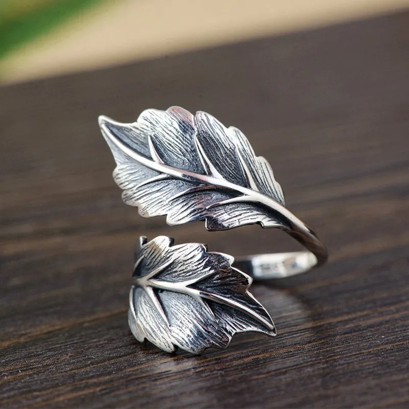 Leaf Open Rings