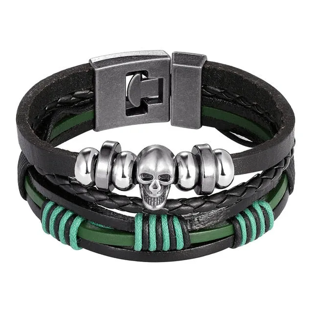 Leather Bracelet Men Vintage Punk Anchor Bracelets Women Nautical Jewelry Preferred Gift