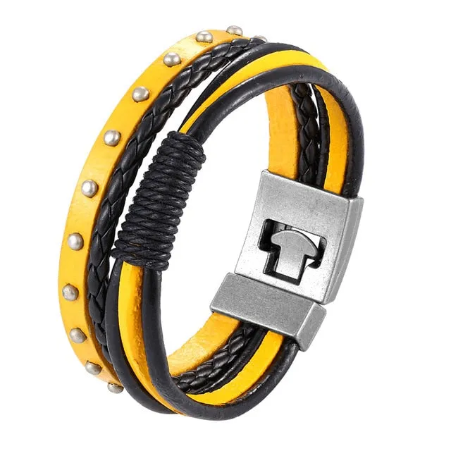 Leather Bracelet Men Vintage Punk Anchor Bracelets Women Nautical Jewelry Preferred Gift