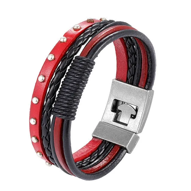 Leather Bracelet Men Vintage Punk Anchor Bracelets Women Nautical Jewelry Preferred Gift