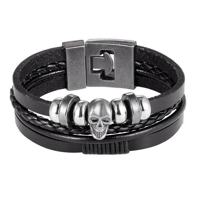 Leather Bracelet Men Vintage Punk Anchor Bracelets Women Nautical Jewelry Preferred Gift