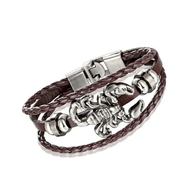 Leather Bracelet Men Vintage Punk Anchor Bracelets Women Nautical Jewelry Preferred Gift
