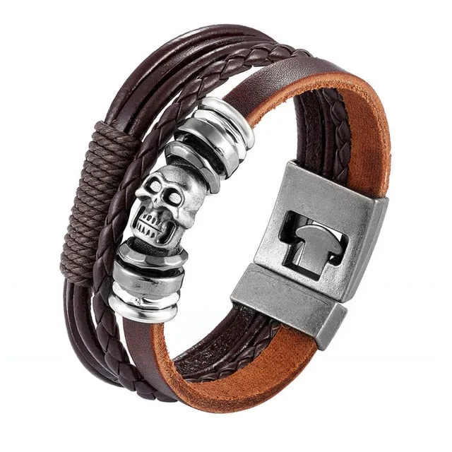 Leather Bracelet Men Vintage Punk Anchor Bracelets Women Nautical Jewelry Preferred Gift
