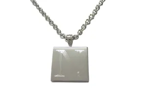 Letter N Etched Monogram Pendant Necklace