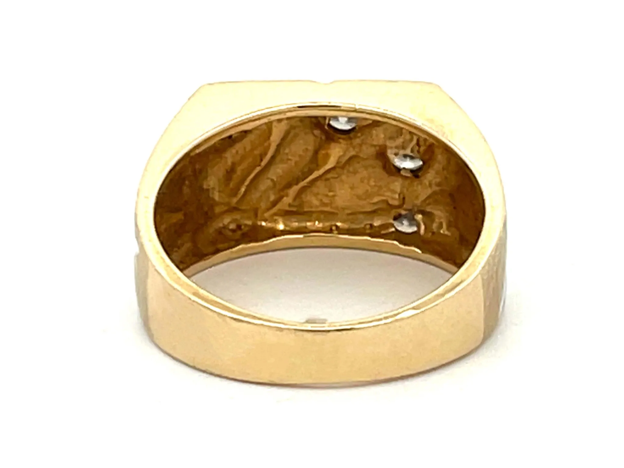Levian Fan Design Diamond 2-Toned Mens Ring in 14k Gold