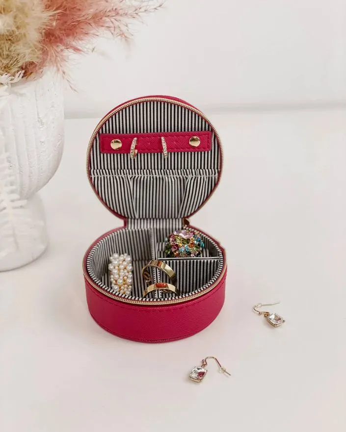 LOUENHIDE Sisco Jewellery Box - Raspberry