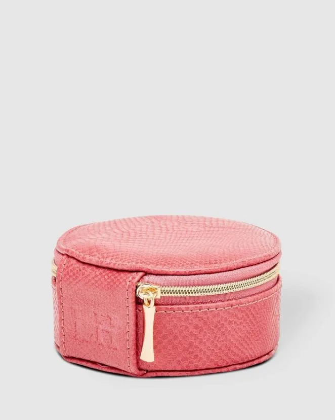 LOUENHIDE Sisco Lizard Jewellery Box - Dark Blush
