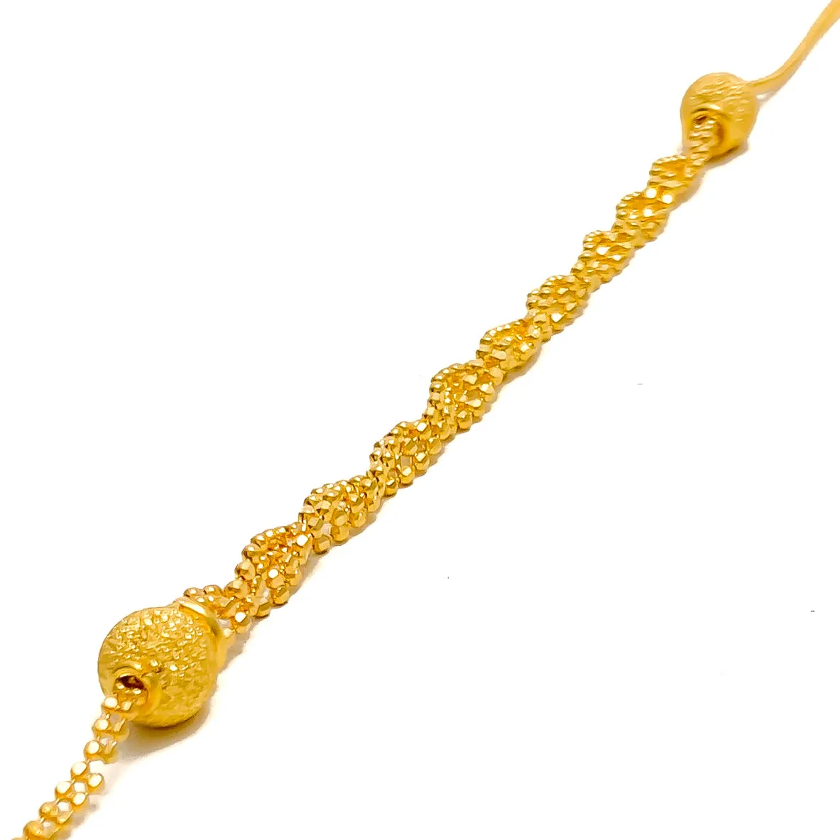 Lovely Intertwined 22K Gold Bracelet