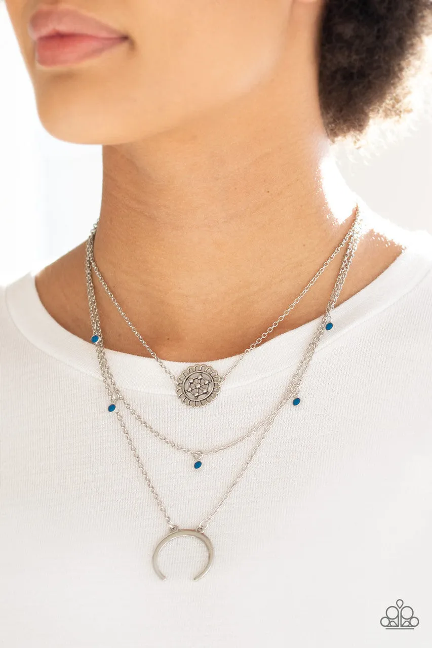 Lunar Lotus Blue Paparazzi Necklace