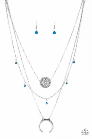 Lunar Lotus Blue Paparazzi Necklace