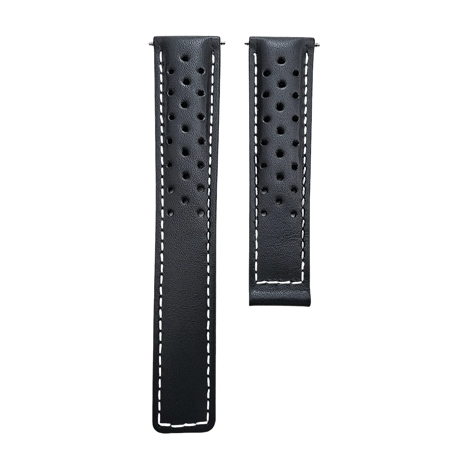 Luxury Calf Perforated Leather Straps For Deployment Clasps