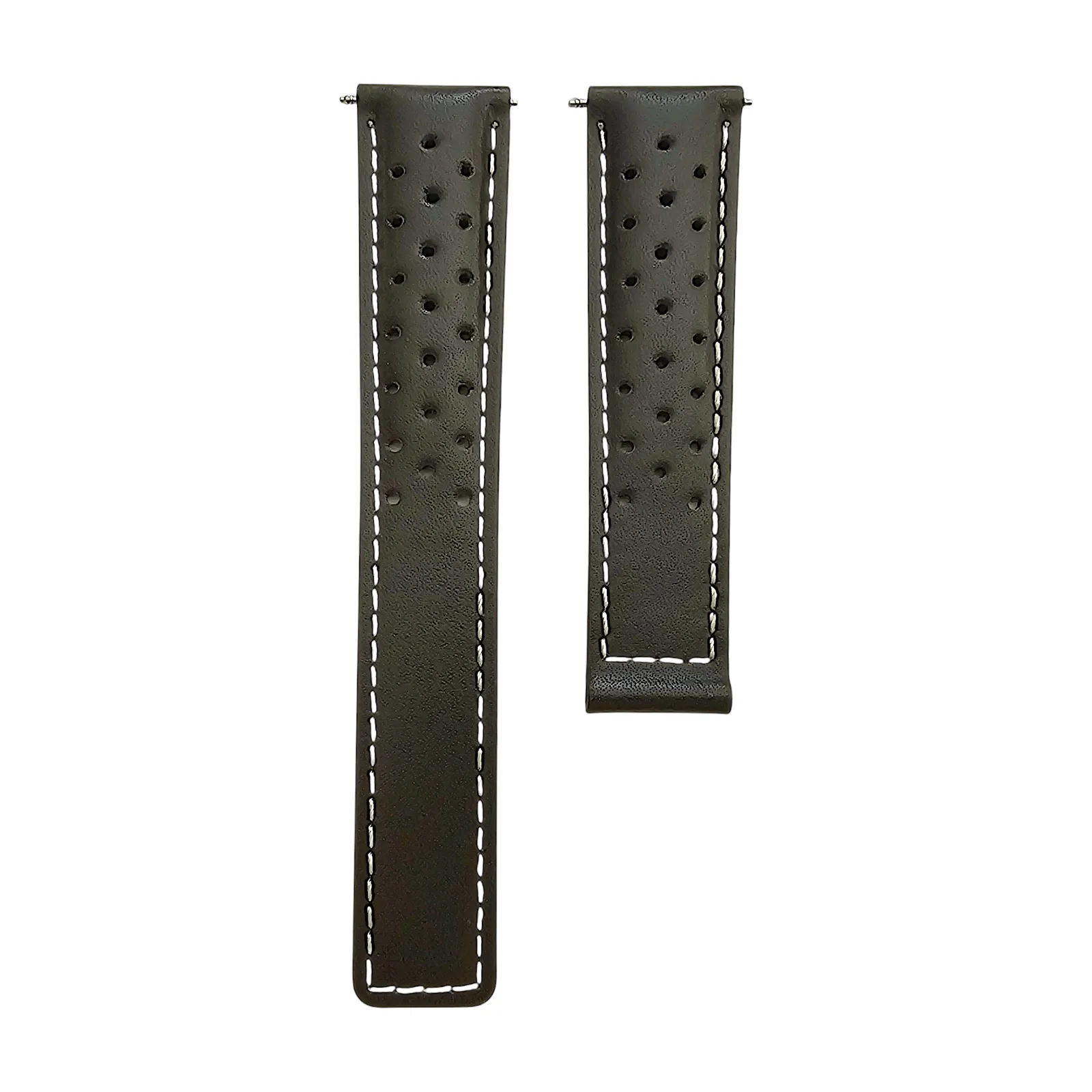 Luxury Calf Perforated Leather Straps For Deployment Clasps