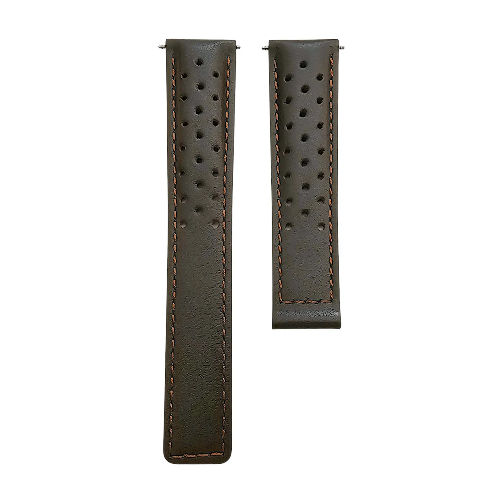 Luxury Calf Perforated Leather Straps For Deployment Clasps