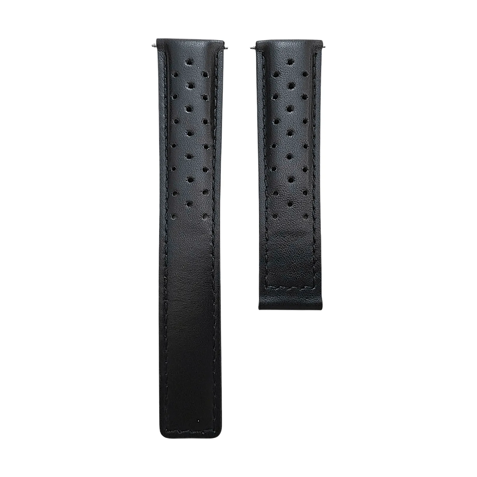 Luxury Calf Perforated Leather Straps For Deployment Clasps