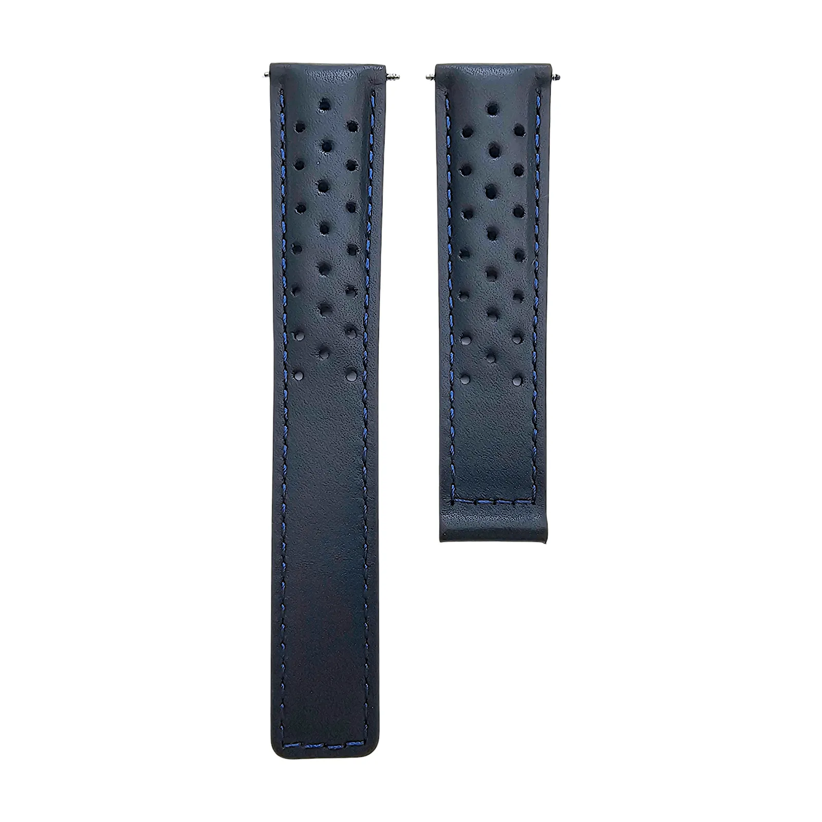 Luxury Calf Perforated Leather Straps For Deployment Clasps