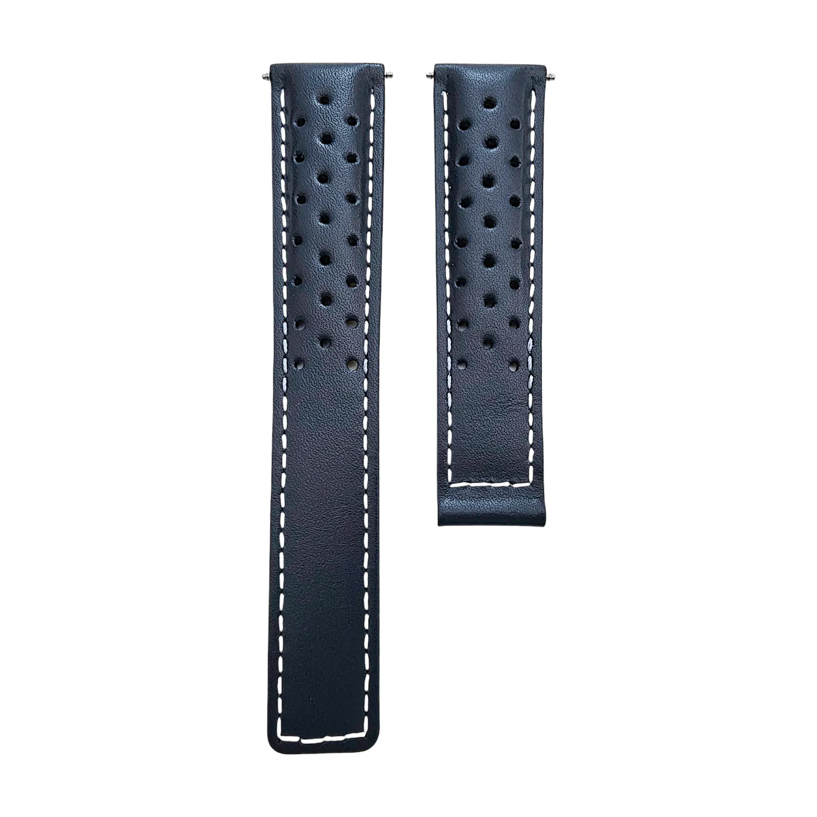 Luxury Calf Perforated Leather Straps For Deployment Clasps
