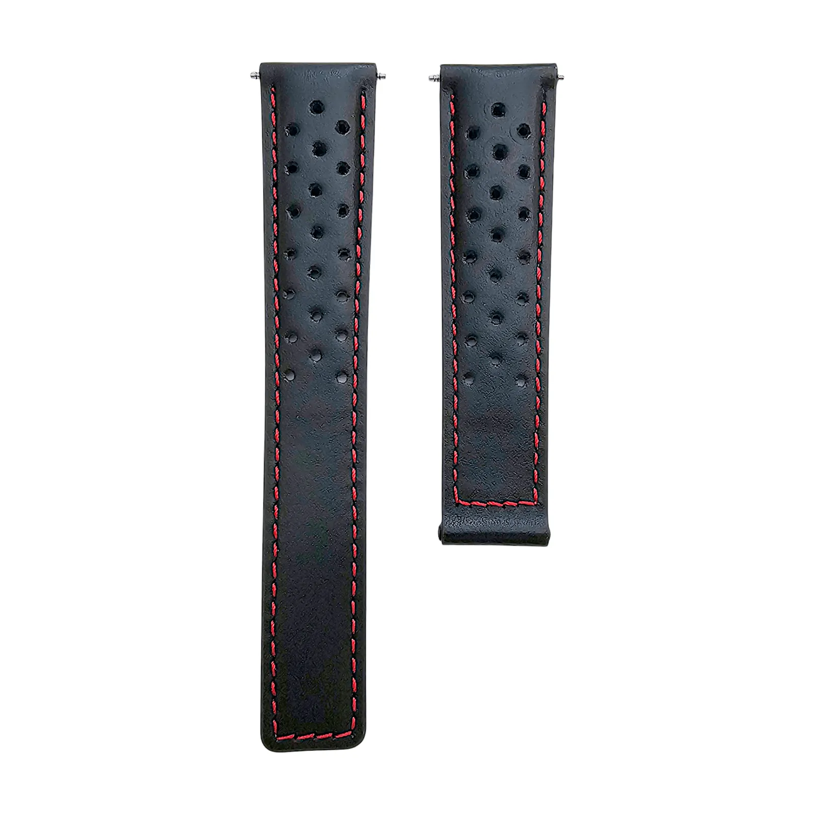 Luxury Calf Perforated Leather Straps For Deployment Clasps
