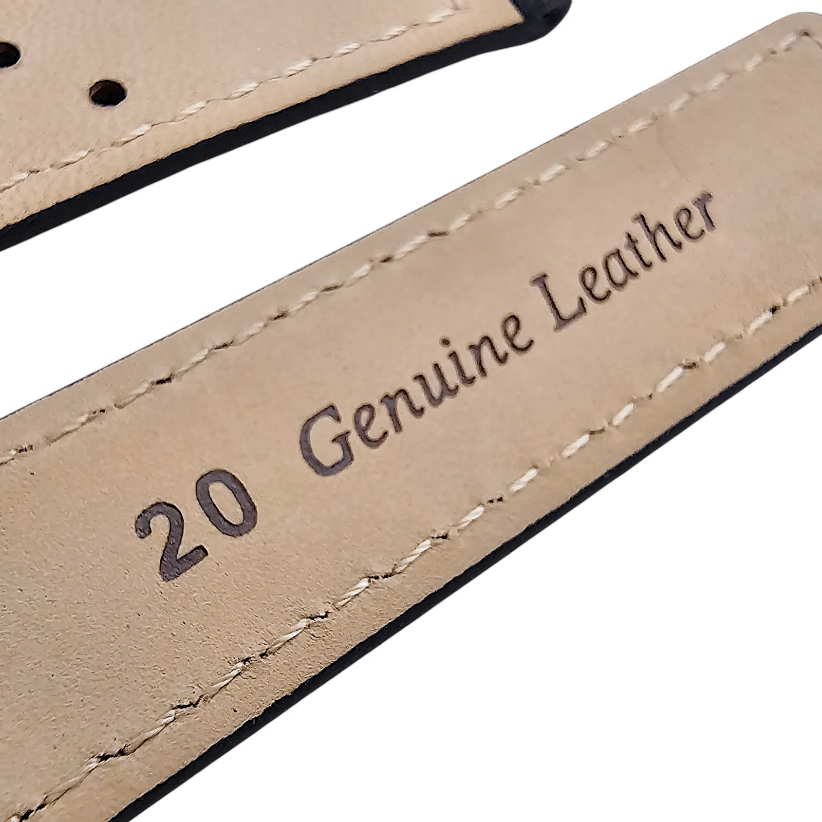 Luxury Calf Perforated Leather Straps For Deployment Clasps