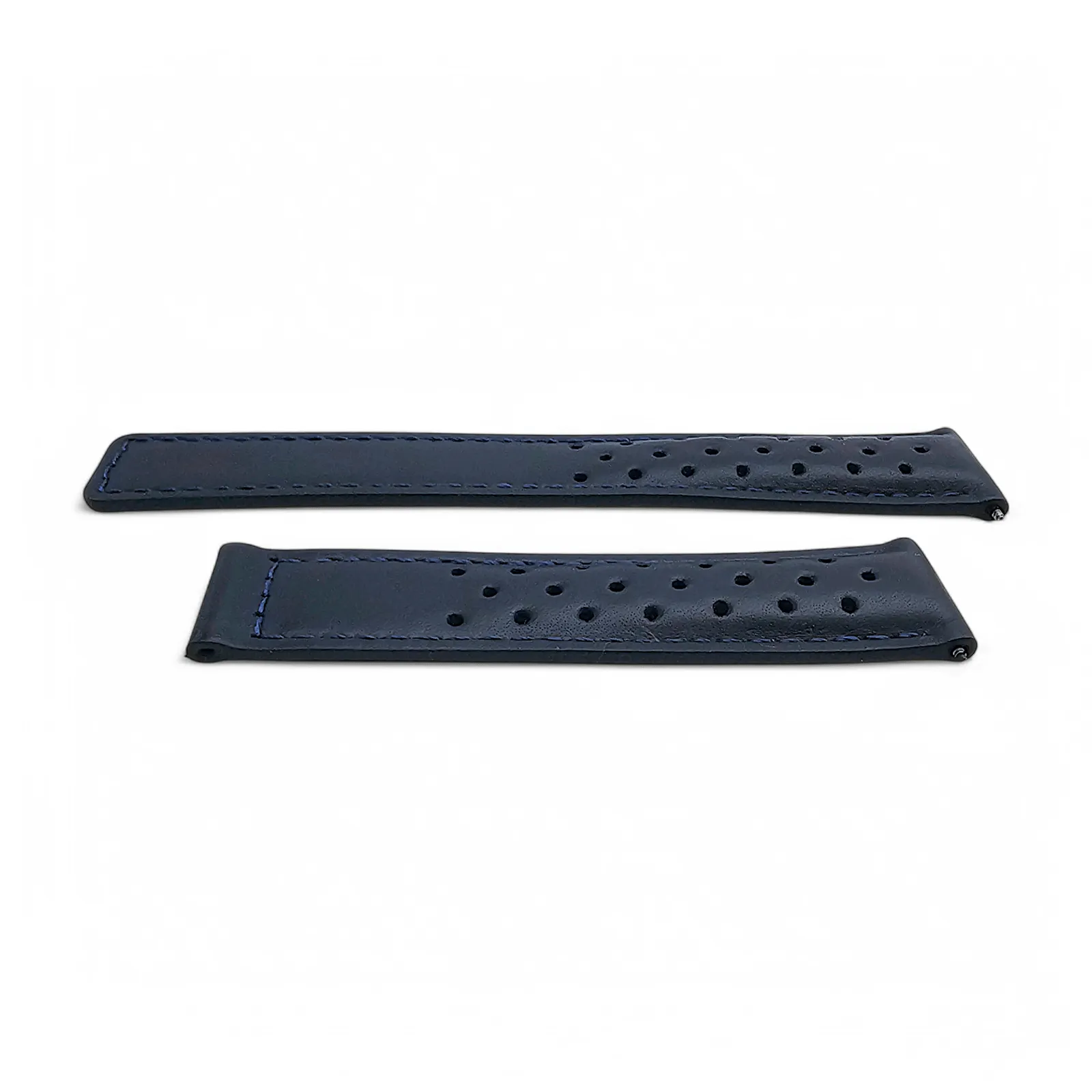 Luxury Calf Perforated Leather Straps For Deployment Clasps