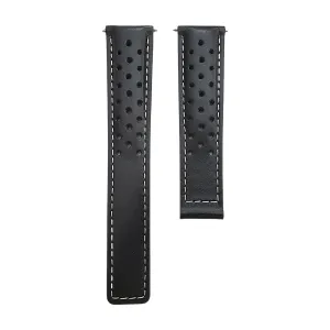 Luxury Calf Perforated Leather Straps For Deployment Clasps