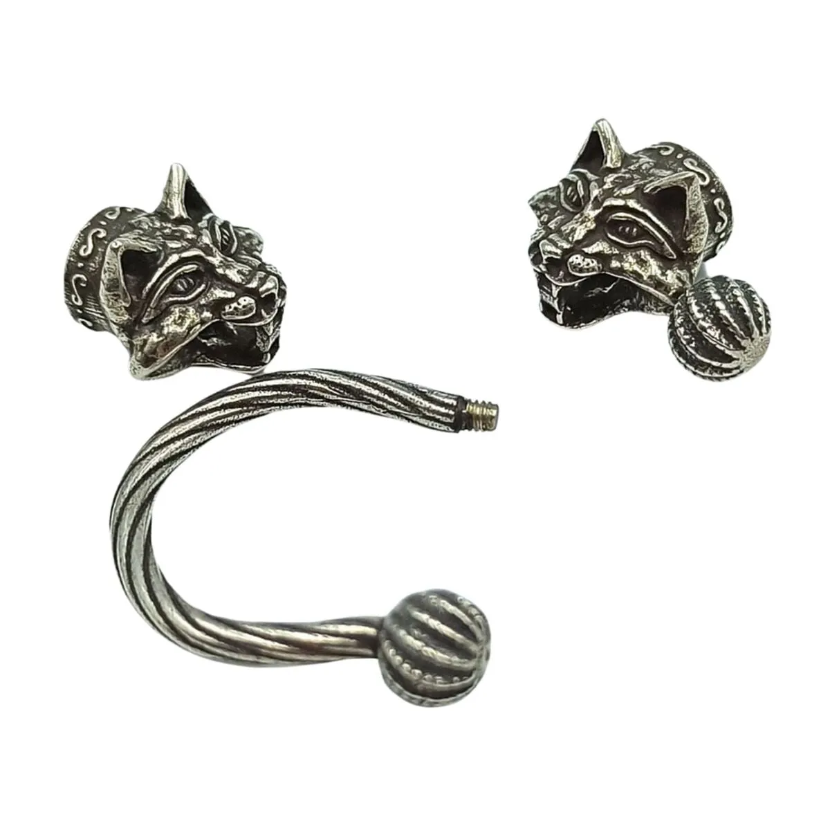 Lynx necklace clasp from silver