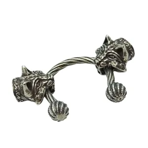 Lynx necklace clasp from silver