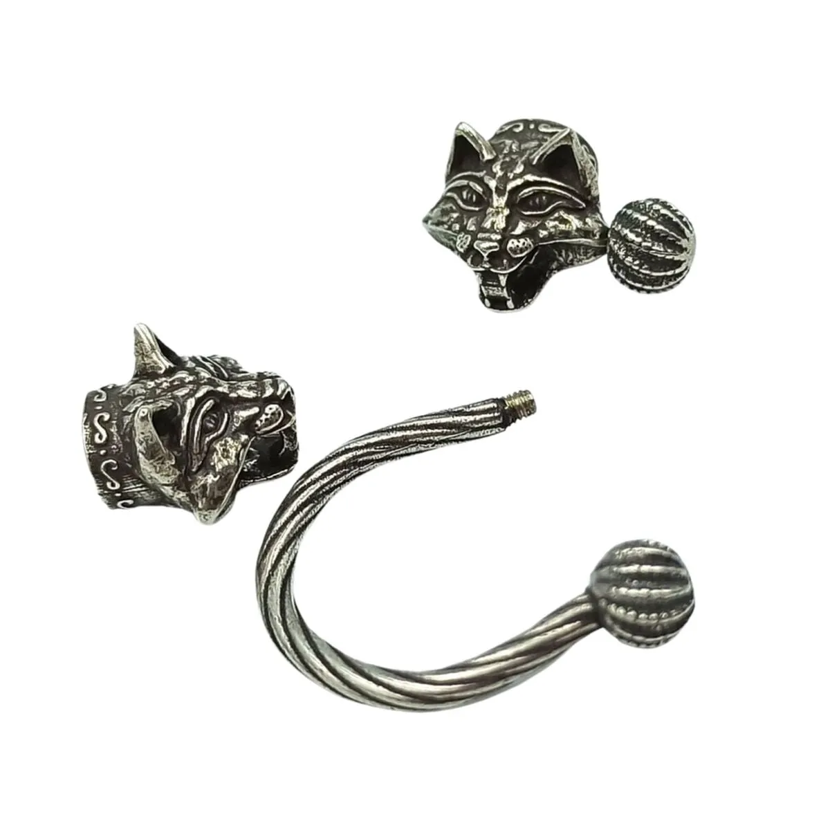 Lynx necklace clasp from silver