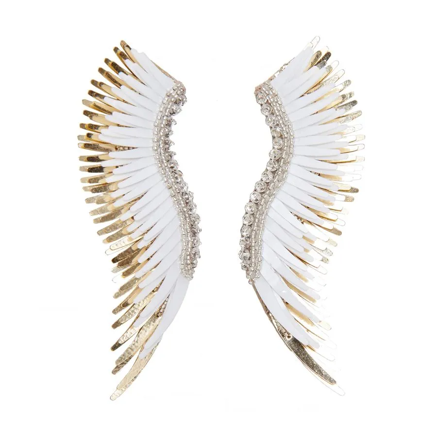 Madeline Earrings (White/Gold)