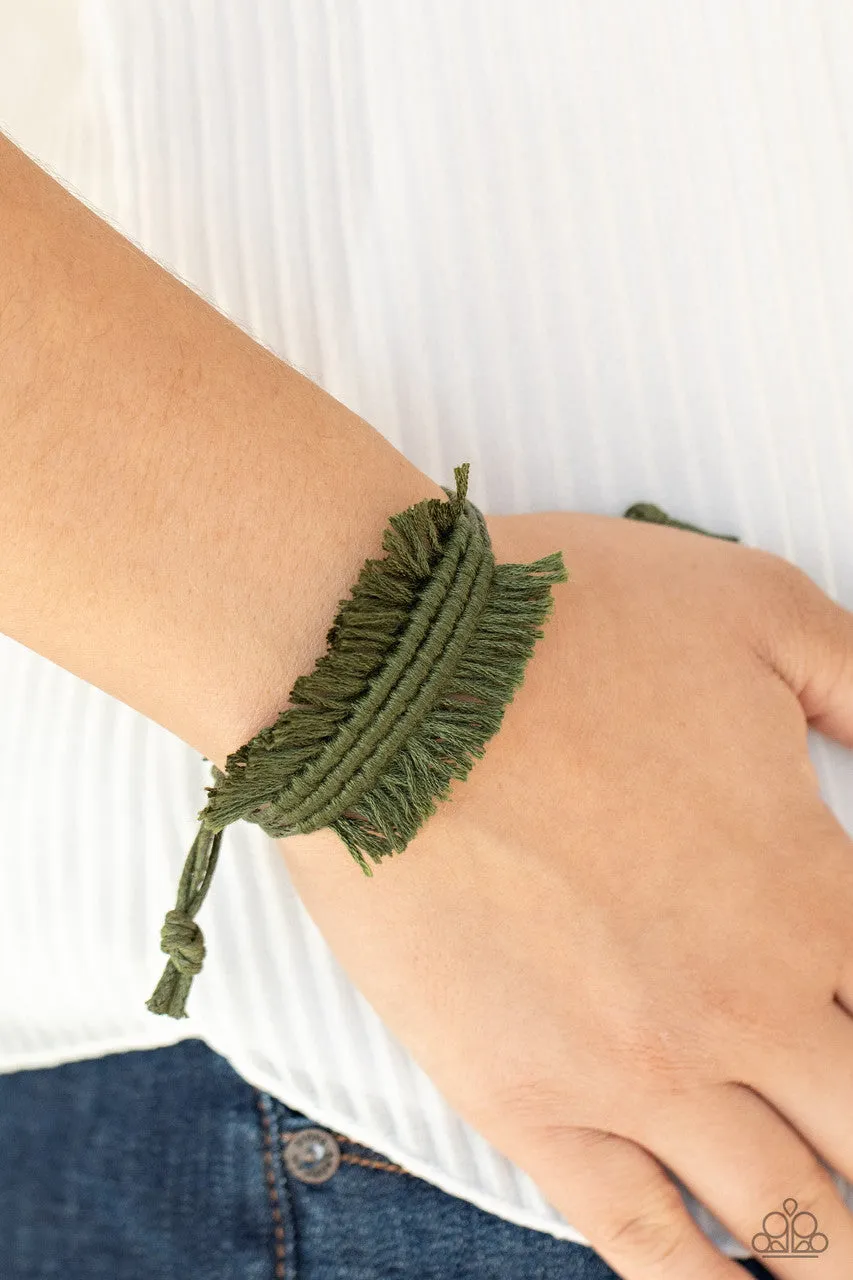 Make Yourself at HOMESPUN Green Paparazzi Bracelet