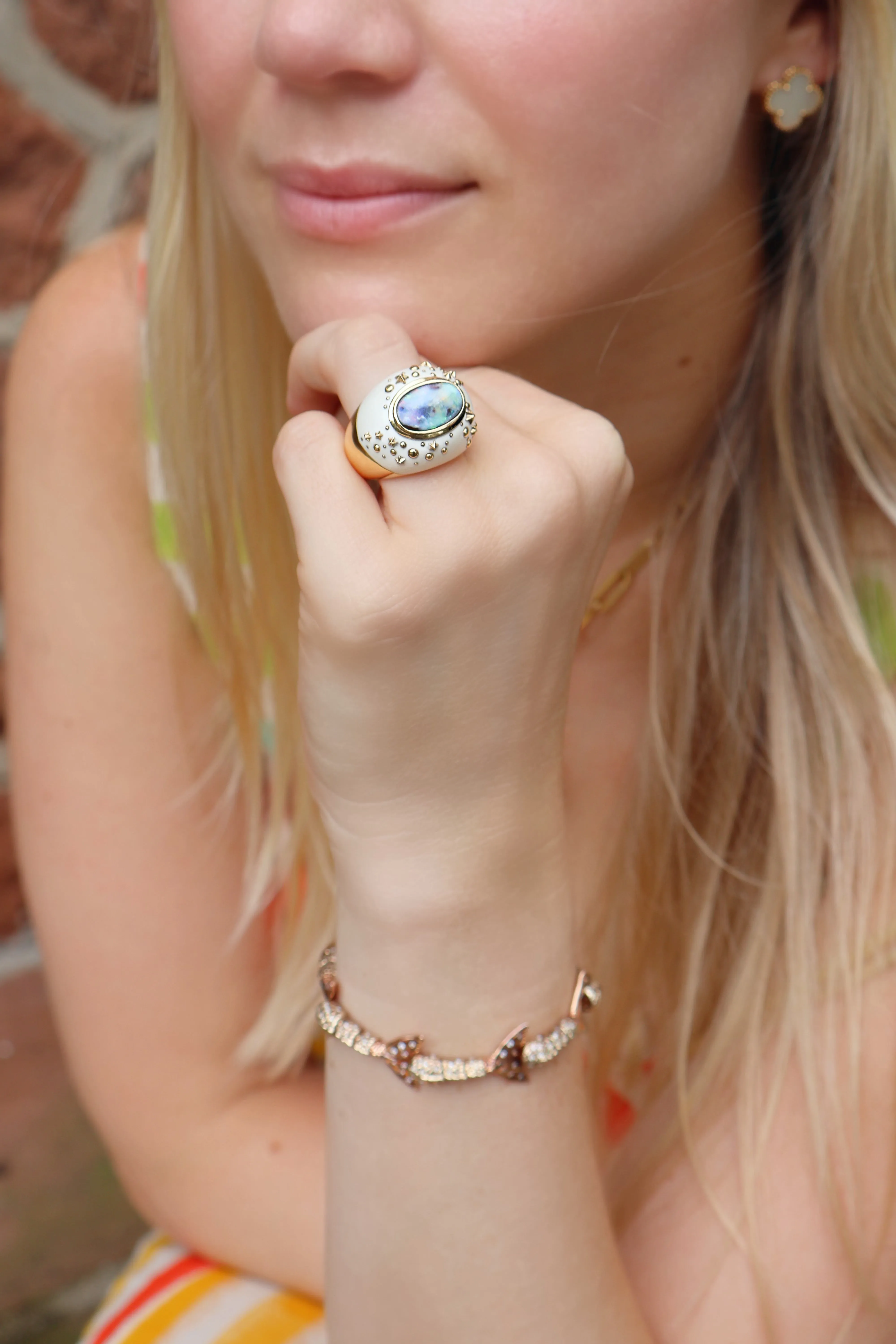 Mammoth & Opal Galaxy Dome Ring