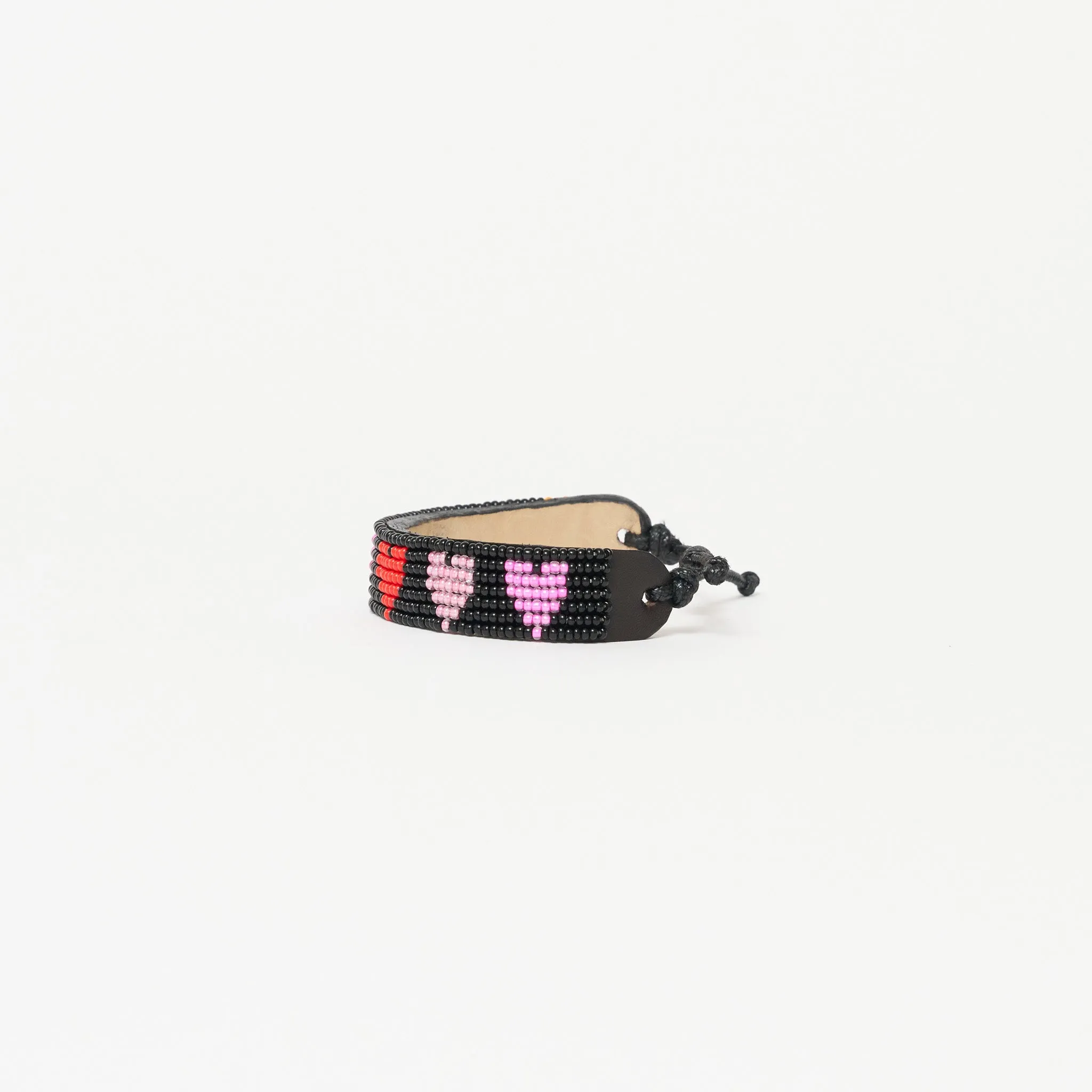 Mara Heart Bracelet - Black/ Pink Multi
