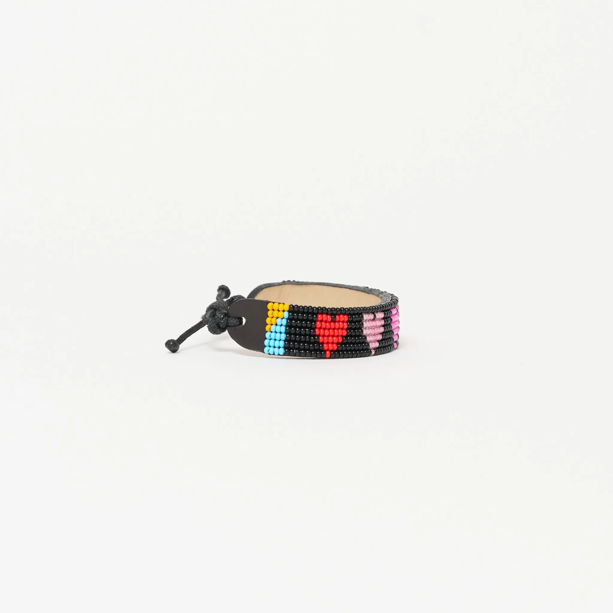Mara Heart Bracelet - Black/ Pink Multi