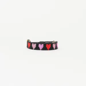 Mara Heart Bracelet - Black/ Pink Multi
