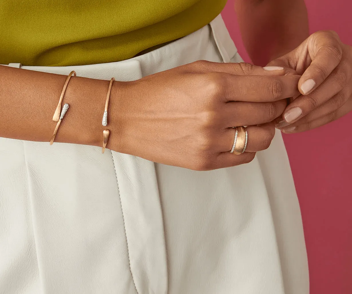 Marco Bicego 18k Yellow Gold Lucia Diamond Bangle