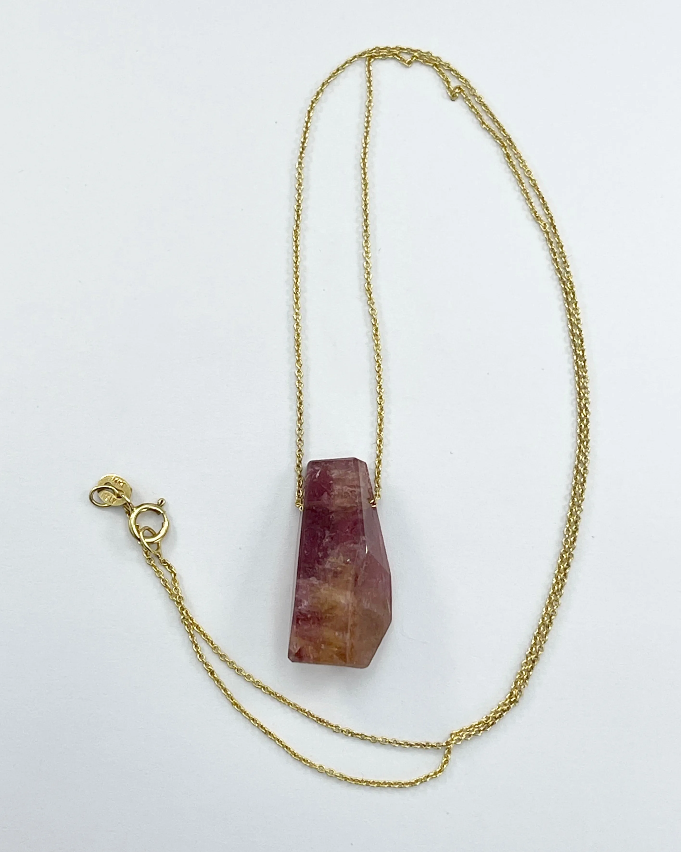Margaret Solow Stone Necklace on 14K Chain