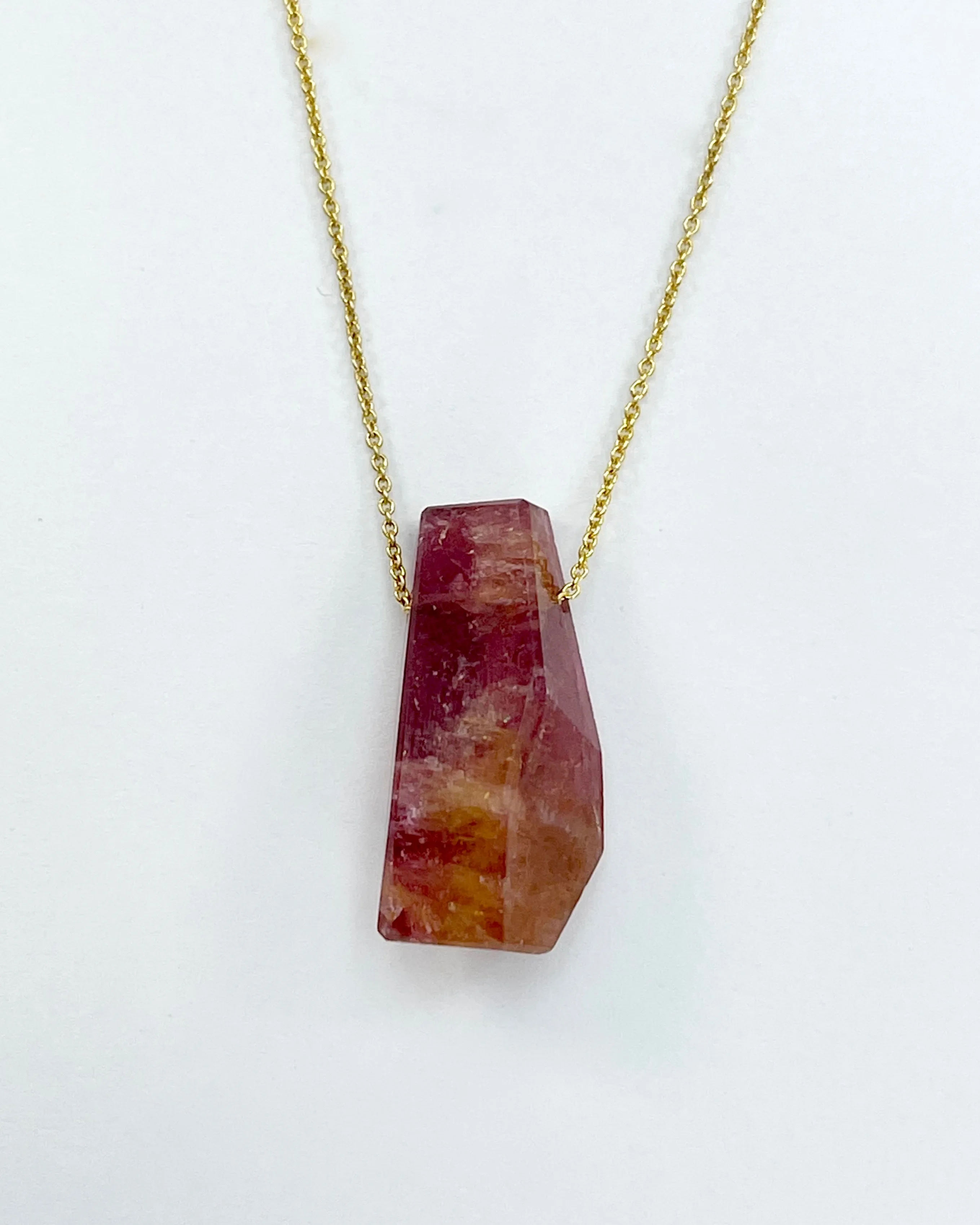 Margaret Solow Stone Necklace on 14K Chain
