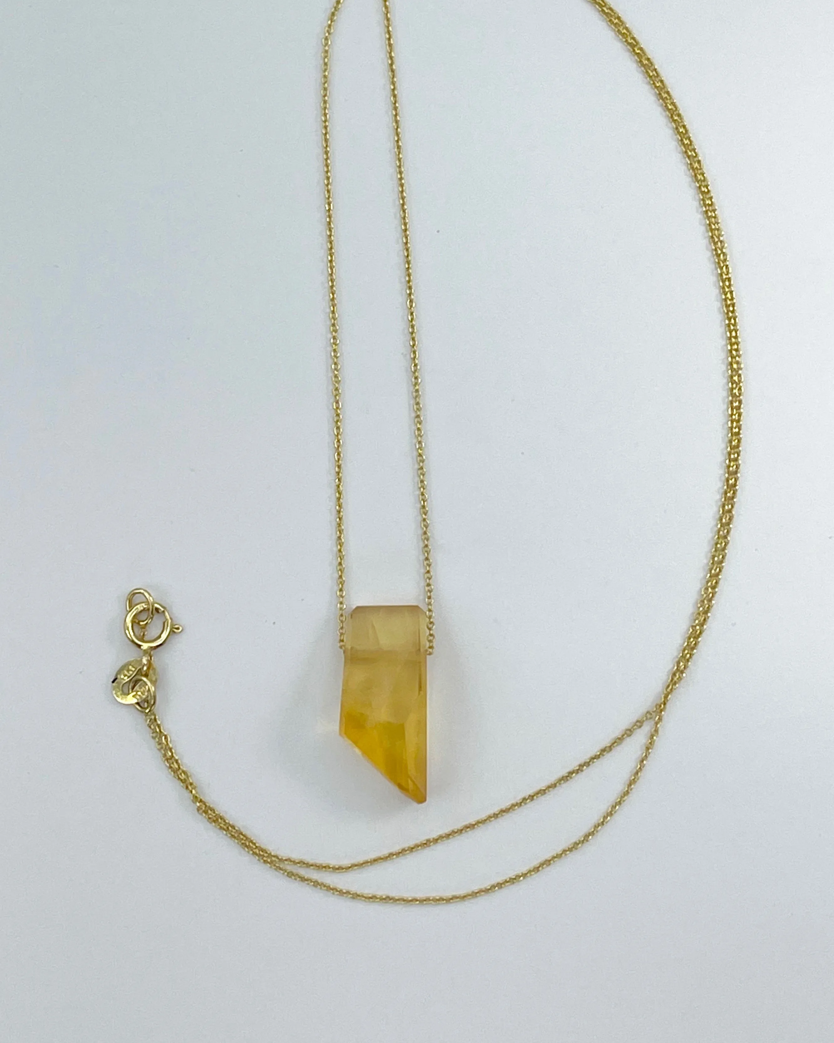 Margaret Solow Stone Necklace on 14K Chain